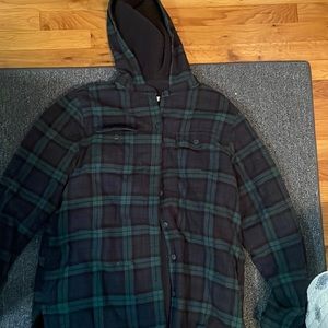 L.L. Bean Black and Green Plaid Jacket